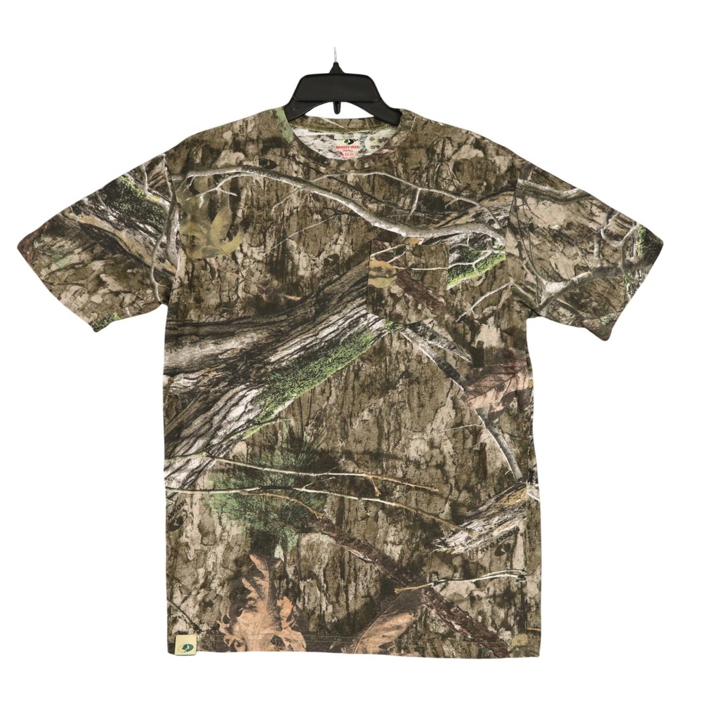 Mossy Oak Camo Pocket T Shirt Mens S Hunting Short Sleeve Realtree Style Cotton